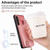 Samsung Galaxy A54 5G Cross Leather Ring Vertical Zipper Wallet Back Phone Case - Pink