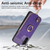 Samsung Galaxy A54 5G Cross Leather Ring Vertical Zipper Wallet Back Phone Case - Purple