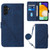 Samsung Galaxy A54 5G Crossbody 3D Embossed Flip Leather Phone Case - Blue