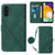 Samsung Galaxy A54 5G Crossbody 3D Embossed Flip Leather Phone Case - Dark Green