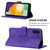 Samsung Galaxy A54 5G Crossbody 3D Embossed Flip Leather Phone Case - Purple