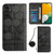 Samsung Galaxy A54 5G Crossbody Football Texture Magnetic PU Phone Case - Black