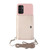 Samsung Galaxy A54 5G Crossbody Lanyard Wallet Card Bag Phone Case - Pink