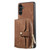 Samsung Galaxy A54 5G Crossbody Multi-function Zipper Wallet Phone Case - Brown