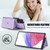 Samsung Galaxy A54 5G Crossbody Rhombic Horizontal Wallet Leather Phone Case - Purple