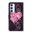 Samsung Galaxy A54 5G Crystal 3D Shockproof Protective Leather Phone Case - Lace Love