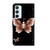 Samsung Galaxy A54 5G Crystal 3D Shockproof Protective Leather Phone Case - Pink Diamond Butterfly