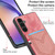 Samsung Galaxy A54 5G Denim Texture Leather Skin Phone Case with Card Slot - Pink