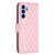 Samsung Galaxy A54 5G Diamond Lattice Wallet Leather Flip Phone Case - Pink