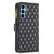 Samsung Galaxy A54 5G Diamond Lattice Zipper Wallet Leather Flip Phone Case - Black