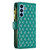 Samsung Galaxy A54 5G Diamond Lattice Zipper Wallet Leather Flip Phone Case - Green