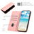 Samsung Galaxy A54 5G Diamond Splicing Skin Feel Magnetic Leather Phone Case - Rose Gold