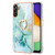 Samsung Galaxy A54 5G Electroplating Marble IMD TPU Phone Case with Ring Holder - Green 003