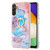 Samsung Galaxy A54 5G Electroplating Pattern IMD TPU Shockproof Phone Case with Ring Holder - Blue Marble