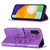 Samsung Galaxy A54 5G Embossed Butterfly Leather Phone Case - Purple