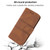 Samsung Galaxy A54 5G Embossed Stripes Skin Feel Leather Phone Case - Brown