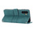 Samsung Galaxy A54 5G Embossed Stripes Skin Feel Leather Phone Case - Dark Green