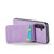 Samsung Galaxy A54 5G Fierre Shann Crazy Horse Card Holder Back Cover PU Phone Case - Purple