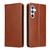 Samsung Galaxy A54 5G Fierre Shann PU Genuine Leather Texture Leather Phone Case - Brown Samsung Galaxy A54 5G Fierre Shann PU Genuine Leather Texture Leather Phone Case - Brown