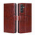 Samsung Galaxy A54 5G Geometric Stitching Leather Phone Case - Dark Brown