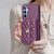 Samsung Galaxy A54 5G Horizontal Metal Buckle Wallet Rhombic Leather Phone Case - Dark Purple
