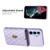 Samsung Galaxy A54 5G Horizontal Metal Buckle Wallet Rhombic Leather Phone Case - Purple