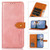 Samsung Galaxy A54 5G KHAZNEH Dual-color Cowhide Texture Flip Leather Phone Case - Rose Gold