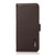 Samsung Galaxy A54 5G KHAZNEH Side-Magnetic Litchi Genuine Leather RFID Phone Case - Brown