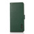 Samsung Galaxy A54 5G KHAZNEH Side-Magnetic Litchi Genuine Leather RFID Phone Case - Green