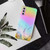 Samsung Galaxy A54 5G Laser Marble Pattern Clear TPU Protective Phone Case - Pink