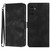 Samsung Galaxy A54 5G Line Pattern Skin Feel Leather Phone Case - Black