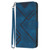 Samsung Galaxy A54 5G Line Pattern Skin Feel Leather Phone Case - Royal Blue