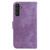 Samsung Galaxy A54 5G Little Tiger Embossed Leather Phone Case - Purple