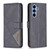 Samsung Galaxy A54 5G Magnetic Buckle Rhombus Texture Leather Phone Case - Black