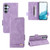 Samsung Galaxy A54 5G Magnetic Clasp Leather Phone Case - Purple