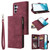 Samsung Galaxy A54 5G Multifunctional Multi-Card Wallet Phone Leather Case - Wine Red