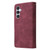 Samsung Galaxy A54 5G Multifunctional Multi-Card Wallet Phone Leather Case - Wine Red