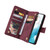 Samsung Galaxy A54 5G Multifunctional Multi-Card Wallet Phone Leather Case - Wine Red