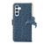 Samsung Galaxy A54 5G Ostrich Pattern Genuine Leather RFID Phone Case - Blue Samsung Galaxy A54 5G Ostrich Pattern Genuine Leather RFID Phone Case - Blue