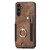 Samsung Galaxy A54 5G Retro Skin-feel Ring Multi-card Wallet Phone Case - Brown