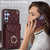 Samsung Galaxy A54 5G Rhombic Texture Card Bag Phone Case with Long Lanyard - Wine Red