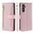 Samsung Galaxy A54 5G Sheep Texture Cross-body Zipper Wallet Leather Phone Case - Pink