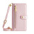 Samsung Galaxy A54 5G Sheep Texture Cross-body Zipper Wallet Leather Phone Case - Pink