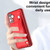 Samsung Galaxy A54 5G Shockproof Leather Phone Case with Wrist Strap - Red