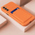 Samsung Galaxy A54 5G Skin Feel Card TPU Contrast Color Button Phone Case - Orange