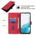 Samsung Galaxy A54 5G Skin-feel Embossed Leather Phone Case - Red