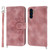 Samsung Galaxy A54 5G Skin-feel Flowers Embossed Wallet Leather Phone Case - Pink