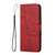 Samsung Galaxy A54 5G Stitching Calf Texture Buckle Leather Phone Case - Red