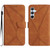Samsung Galaxy A54 5G Stitching Embossed Leather Phone Case - Brown