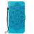 Samsung Galaxy A54 5G Sun Mandala Embossing Pattern Phone Leather Case - Blue